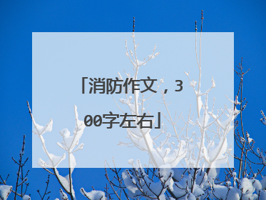 消防作文，300字左右