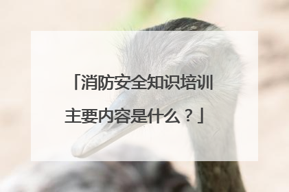 消防安全知识培训主要内容是什么？