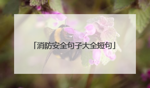 消防安全句子大全短句