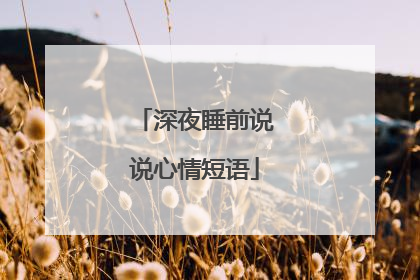 深夜睡前说说心情短语