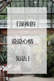 深夜的说说心情短语