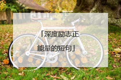 深度励志正能量的短句