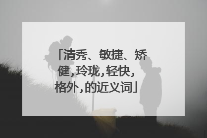 清秀、敏捷、矫健,玲珑,轻快,格外,的近义词
