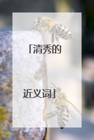 清秀的近义词