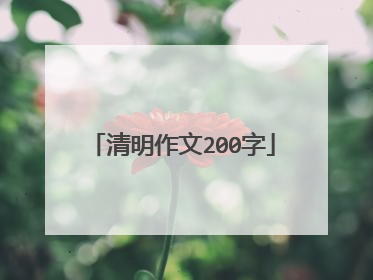 清明作文200字