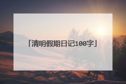 清明假期日记100字