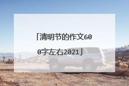 清明节的作文600字左右2021