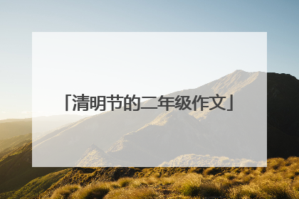 清明节的二年级作文