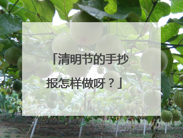 清明节的手抄报怎样做呀？