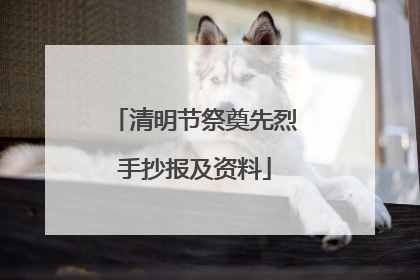 清明节祭奠先烈手抄报及资料