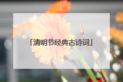 清明节经典古诗词
