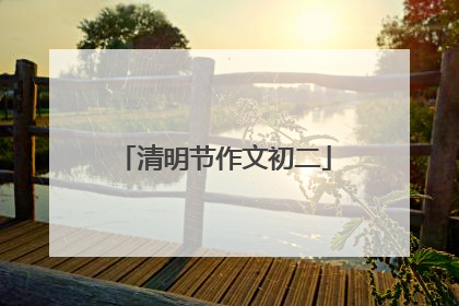 清明节作文初二