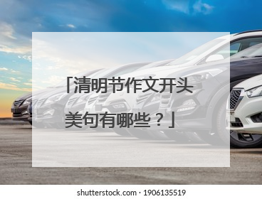 清明节作文开头美句有哪些？