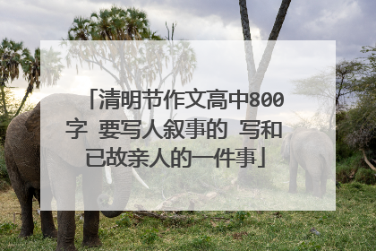 清明节作文高中800字 要写人叙事的 写和已故亲人的一件事