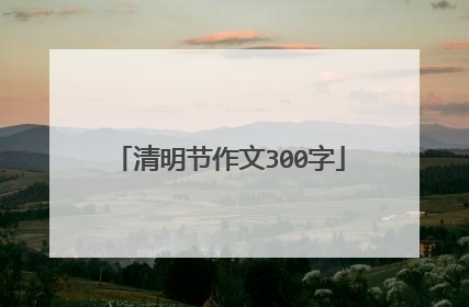 清明节作文300字
