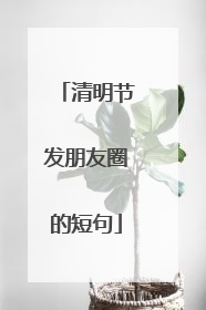 清明节发朋友圈的短句