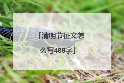清明节征文怎么写400字
