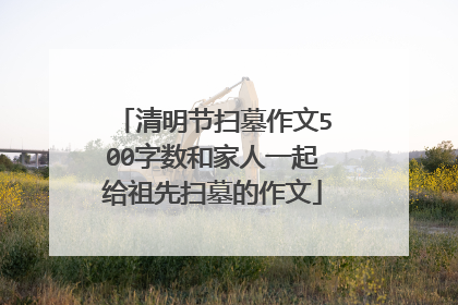 清明节扫墓作文500字数和家人一起给祖先扫墓的作文