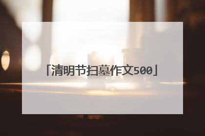 清明节扫墓作文500