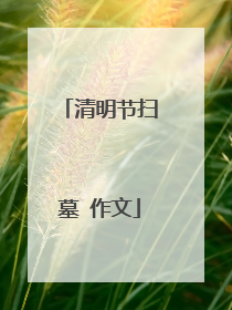 清明节扫墓 作文