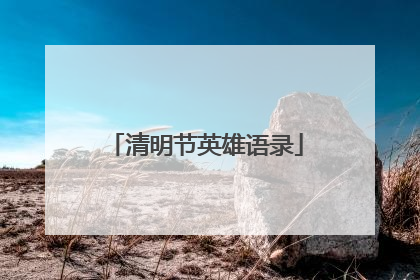 清明节英雄语录