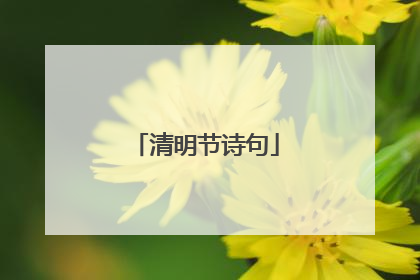 清明节诗句