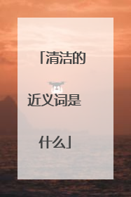 清洁的近义词是什么