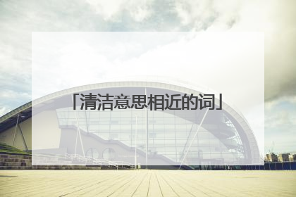 清洁意思相近的词