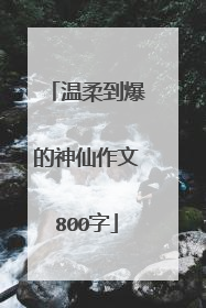 温柔到爆的神仙作文800字