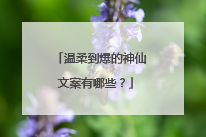 温柔到爆的神仙文案有哪些？
