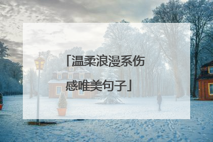 温柔浪漫系伤感唯美句子