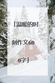 温暖的时刻作文600字