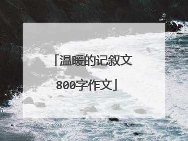 温暖的记叙文800字作文