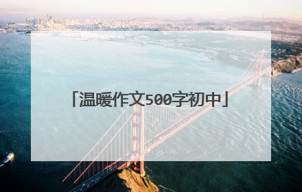 温暖作文500字初中