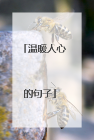 温暖人心的句子
