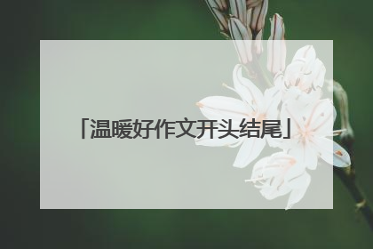 温暖好作文开头结尾