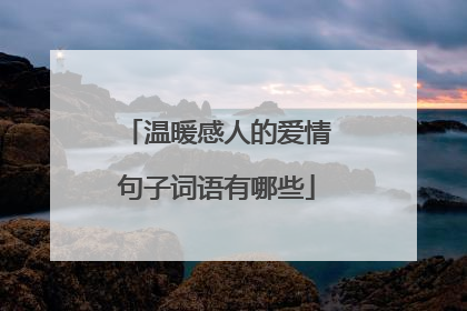 温暖感人的爱情句子词语有哪些