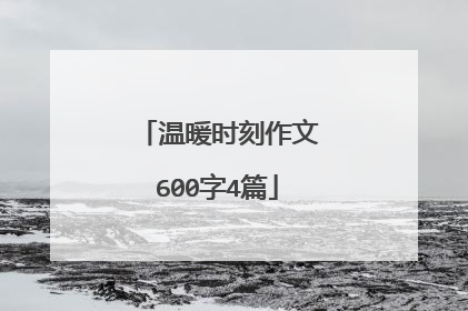 温暖时刻作文600字4篇