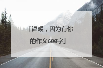 温暖,因为有你的作文600字