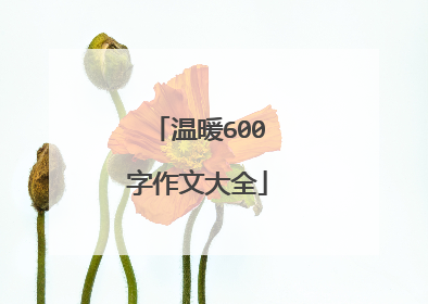 温暖600字作文大全
