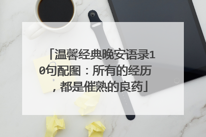 温馨经典晚安语录10句配图:所有的经历,都是催熟的良药
