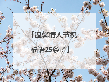 温馨情人节祝福语25条？