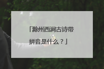 滁州西涧古诗带拼音是什么?
