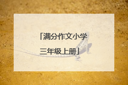 满分作文小学三年级上册