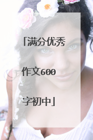 满分优秀作文600字初中