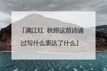 满江红 秋瑾这首诗通过写什么表达了什么