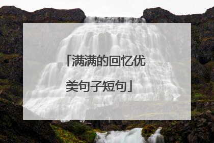 满满的回忆优美句子短句