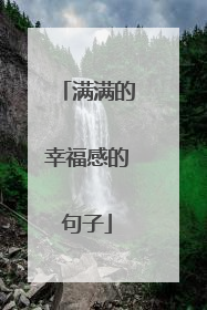 满满的幸福感的句子