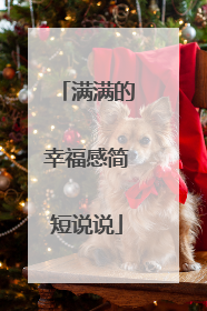满满的幸福感简短说说