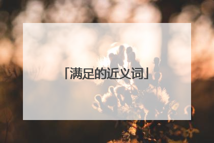 满足的近义词